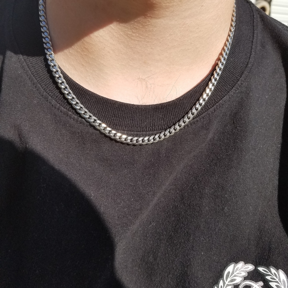 Silver Cuban Link Stainless Steel